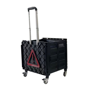 सुविधाजनक कैंपिंग यात्राओं के लिए 360 डिग्री घूर्णन पहियों के साथ नई डिजाइन मजबूत फोल्डेबल शॉपिंग ट्रॉली गाड़ी - Product Image 1