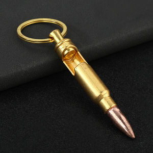 Regalo promocional Metal chapado en oro bala llavero Metal bala abrebotellas llavero - Product Image 4