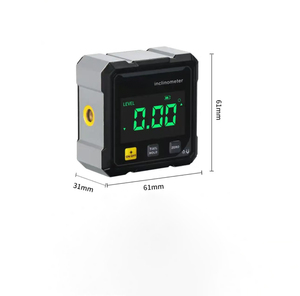 Télémètre numérique rechargeable DIY avec double <span class=keywords><strong>laser</strong></span> rouge, cadre magnétique en alliage d'aluminium à quatre côtés, précision de 1 mm, électronique - Product Image 2