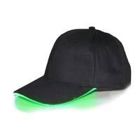 Gorra de béisbol de fibra óptica luminosa LED súper deslumbrante Sombrero iluminado LED Glow Club Party Béisbol Hip-Hop Gorra deportiva ajustable
