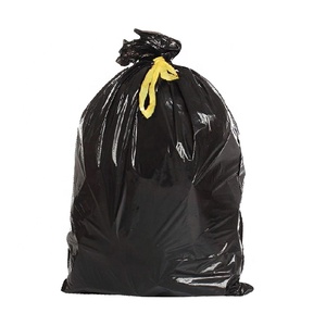 25 doublures noires avec cordon de serrage 36,5 x 44,5. Sacs en polyéthylène basse densité épais de 1 mil, 45 gallons, pour l'élimination des déchets, écoles - Product Image 5
