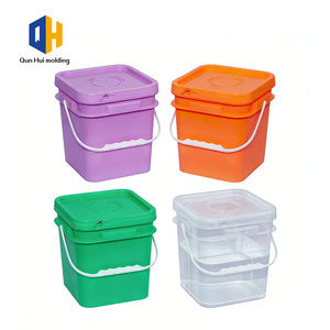 דלי פלסטיק מרובע נייד, אטום לאוויר, ללא BPA, לאחסון מזון לפיקניק בחוץ - Product Image 1