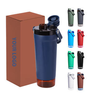 Özel Logo hidrojen termos 304 paslanmaz çelik yalıtımlı çalkalayıcı şişe baz depolama ve kolu kapağı ile sallar elde - Product Image 1