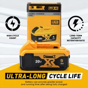 <span class=keywords><strong>Batería</strong></span> de Iones de Litio Premium de <span class=keywords><strong>20V</strong></span> y 5Ah/<span class=keywords><strong>6Ah</strong></span> para <span class=keywords><strong>Dewalt</strong></span>, Compatible con Herramientas Eléctricas Inalámbricas DCB205, <span class=keywords><strong>Batería</strong></span> Recargable de Larga Duración - Product Image 2