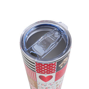 定制20盎司30盎司不锈钢带盖吸管个性化照片真空保温咖啡杯促销玩具 - Product Image 2