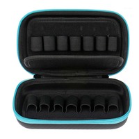 Étui à huiles essentielles personnalisable en cuir rigide avec fermeture éclair, grande capacité, pour voyage, de haute qualité, Doterra 2ml