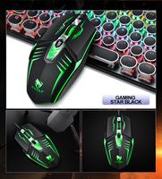 Mouse Gaming Berkabel Optik 2.4G USB Komputer RGB Backlit Mouse Gamer Ergonomis 7 Tombol DPI LED Silent Game Mice untuk PC Laptop