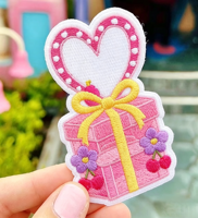 Patchs brodés thermocollants roses mignons Kawaii en gros, appliques décoratives Y2K style Preppy pour vêtements, sacs à dos, jeans, réparation DIY