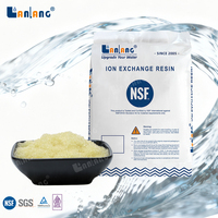Lanlang Résine échangeuse d'ions de qualité NSF Résine adoucissante Résine cationique échangeuse d'ions acide fort pour le traitement de l'eau