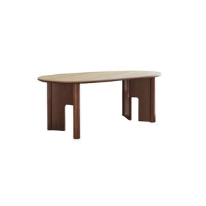 Mesa de Comedor de Madera Maciza con Losa de Travertino, Juego de 6 Piezas, Estilo Rectangular Moderno y Minimalista, Muebles de Comedor que Ahorran Espacio - Product Image 5