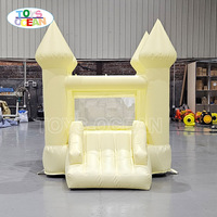 Château gonflable jaune macaron avec toboggan, château gonflable commercial pour mariage, anniversaire, fête de jardin, location