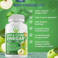 Complément alimentaire végétalien au vinaigre de cidre de pomme OEM/ODM, capsules amincissantes, supprime l'appétit, favorise la digestion pour adultes