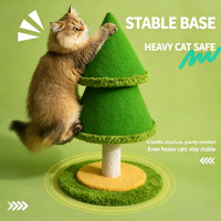 Griffoir pour chat en forme de pin, hauteur 60 cm, base verte stable, durable, protège les meubles, décoratif d'intérieur