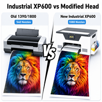 Printer DTF SCX Desktop 13 inci XP600 Tinta Pigmen Baru Transfer Panas Film PET Otomatis Penuh untuk Kaos Denim