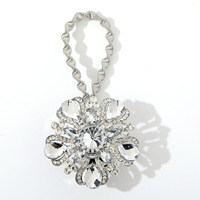 Accessoires décoratifs pour rideaux, crochet de fixation pour rideau en alliage de diamant, fleur, pour rideau de fenêtre