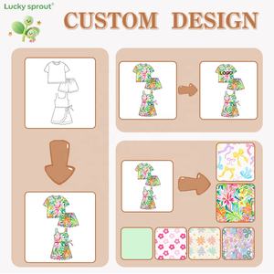 Conjunto Infantil Atacado Personalizado para Meninas: Vestido Curto de Verão com Babados e Laços Coloridos para Crianças e Bebês - Product Image 2