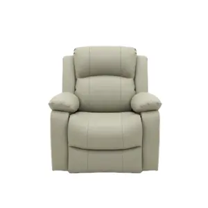 GEEKSOFA-silla reclinable de diseño de lujo, asiento de cuero individual con cargador USB para sala de estar