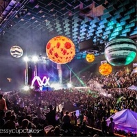 Ballon gonflable lune et planète pour la décoration d'événements de festivals de musique en plein air, avec certification CE et ventilateur intégré
