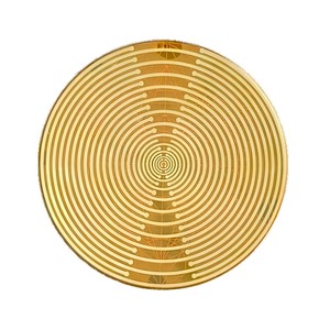 MWO Multi Frequency Oscillator Polarizer <b>Disc</b> Gold Plated Pure Copper Cell Resonance Energy Healing Jewelry - Product Image 5
