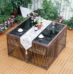 Venta al por mayor patio <span class=keywords><strong>de</strong></span> <span class=keywords><strong>ratan</strong></span> <span class=keywords><strong>de</strong></span> mimbre muebles al aire libre se café silla y superior <span class=keywords><strong>de</strong></span> cristal <span class=keywords><strong>de</strong></span> la mesa <span class=keywords><strong>de</strong></span> centro - Product Image 4
