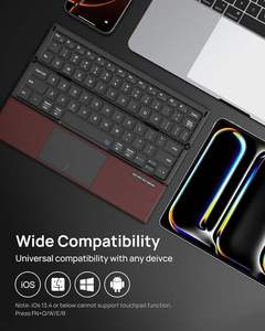 คีย์บอร์ดพับได้แบบฝรั่งเศส รูปแบบ Qwerty พกพาสะดวก คีย์บอร์ดบลูทูธแบบพับได้ คีย์บอร์ดบลูทูธภาษาอาหรับ - Product Image 6