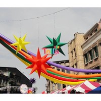 Étoile gonflable suspendue en promotion pour les fêtes de restaurant, décorations lumineuses en forme d'étoile