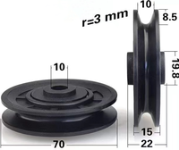 Rueda de Polea de Gimnasio de Plástico Duradero de 97 mm de Diámetro Exterior, Piezas de Rueda, Muestra Gratuita de Fábrica