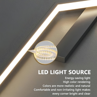 Lampe murale longue moderne en aluminium de luxe légère avec télécommande pour chambre à coucher et salon, éclairage d'arrière-plan de télévision
