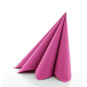 Serviettes Uni violet 40x40 cm 1/4 fois faites de Linclass - Product Image 3