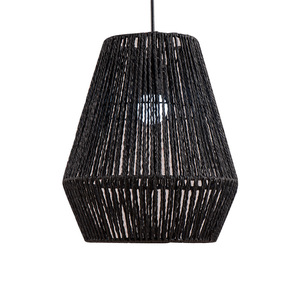 Retro Rattan Hand-Woven Lamp Shade Oval E27 <b>LED</b> Black Yellow Easy Installation For Restaurants Guesthouses Bars Studies Bedrooms - Product Image 3