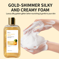 Gel Douche Parfumé de Luxe Fournisseur d'Usine, Moussant, Antioxydant, Nourrissant, Fini Scintillant Doré, Usage Quotidien