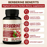Capsules de Berbérine HCL avec Cannelle de Ceylan, Curcuma, Chardon-Marie, Artichaut, Poivre Noir 4700mg – Complément Alimentaire OEM/ODM/Vente en Gros