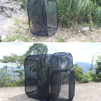 En gros Pliable Transparent En Plastique Pliable Pliable Filet Maille Popup Élevage Terrerium Papillon Habitat Insecte Cage