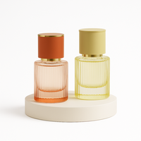 Botella de Perfume de Lujo de 50 ml Recargable con Logotipo Personalizado, Botella de Perfume Colorida