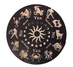 Tablero de péndulo de madera para adivinación con mandala de flores para respuestas herramientas de adivinación para prácticas espirituales y ocultas - Product Image 4