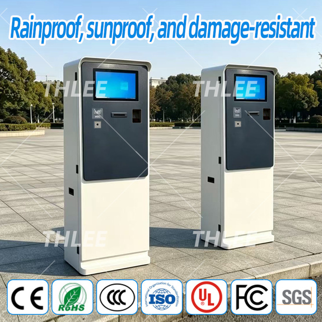 THLEE Outdoor Parking Ticket POS Machine Touchscreen SDK Enabled OEM 1 Year Warranty for Outdoor Parking System Kiosk