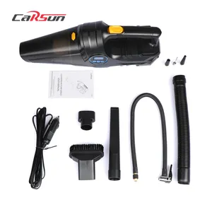 CARSUN — aspirateur de voiture 4 en 1, avec projecteur et manomètre, gonfleur de pression, aspiration puissante 100w, pour amusant humide et sec