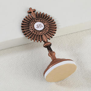 Adornos Artesanales Católicos al por Mayor, JHS Venta al por Menor, Artesanías Metálicas de Escritorio, Muebles para Oficina y Hogar, Grabado Plateado - Product Image 6