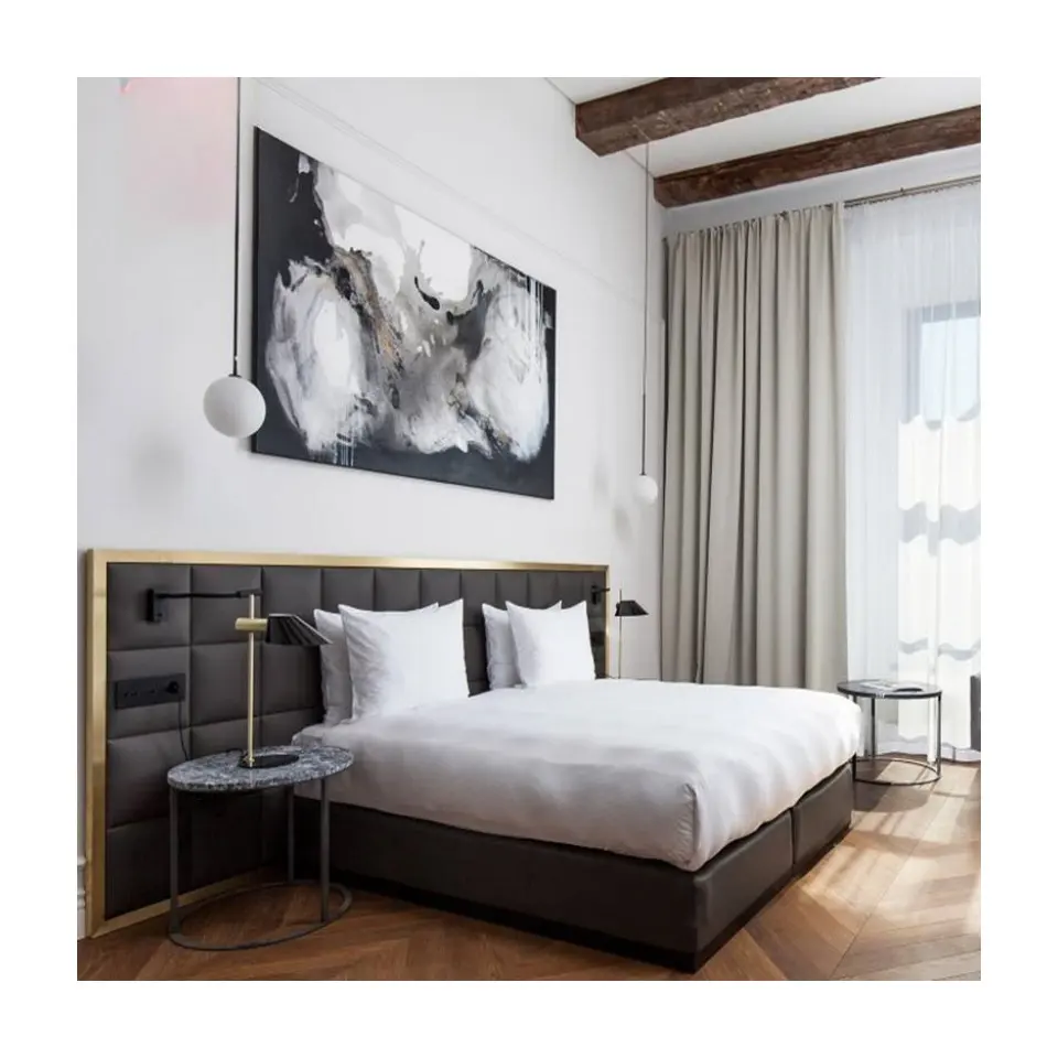 Çin lüks 5 yıldız otel yatak odası mobilyası hampton inn beş yıldızlı otel özel mobilya set