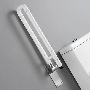 滑り止めABSプラスチック製U字型トイレ手すりフリップアップ安全折りたたみグラブバー浴室JOIEホーム病院障害者ハンディキャップ - Product Image 4