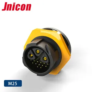 Conector de alimentación Jnicon, enchufe en ángulo recto, enchufe macho a hembra, conector IP67 impermeable automotriz de plástico para motor eléctrico Bo