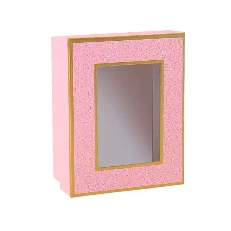 Wholesale Custom Logo Rigid Cardboard Paper Box Fancy Gift Box For Apparel Dress Scarf Lid And Base Box With Display Window