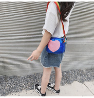 Sac à bandoulière carré pour filles en PU holographique imperméable avec fermeture éclair à paillettes, sac à bandoulière simple pour enfants
