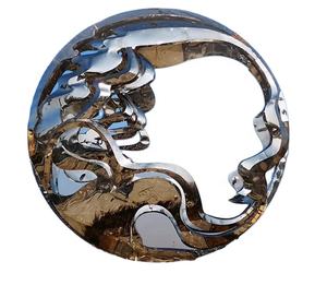 현대적인 야외 금속 추상 조각 대형 스테인리스 정원 장식품 광장 상점 쇼핑몰용 높은 예술적 가치 - Product Image 1