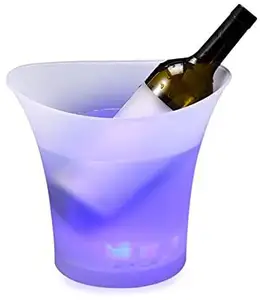 Hot Sale Mehrfarbige LED Luminous Ice Bucket für Champagner Wein Bier Getränke für Bar Party Nightclub Wein Bier kühler
