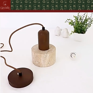 Suspension réglable GOLDKING en <span class=keywords><strong>travertin</strong></span> beige naturel pour salle à manger, personnalisable OEM/ODM, vente directe - Product Image 6