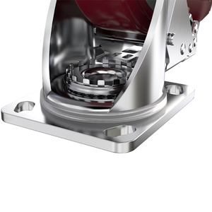 WeiHang Caster 6 Zoll Industrie rollen Räder drehbar rot Polyurethan Edelstahl 770lbs Rollen - Product Image 4