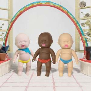 SYH518 Juguete Antiestrés Clásico y Divertido de Rebote Lento para Bebés, Colores Blanco, Negro y Arena, Juguete de Descompresión para Niños Hecho de Plástico - Product Image 2