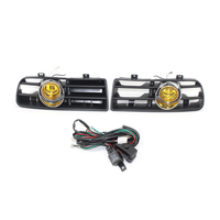 Juego de Luces Antiniebla para Rejilla de Parachoques Delantero con Lente Transparente y Luz Azul/Amarilla para VW Golf 4 98-05 1J0853665B 1J0853666B
