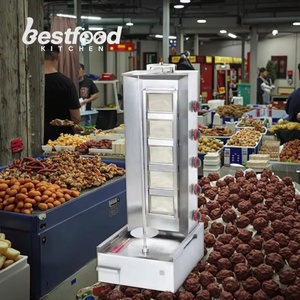 Machine à <span class=keywords><strong>Kebab</strong></span>/Doner/Shawarma à Gaz 5 Brûleurs Moderne de Haute Qualité, en Acier Inoxydable Durable, Alimentation Électrique, Vente Chaude - Product Image 6